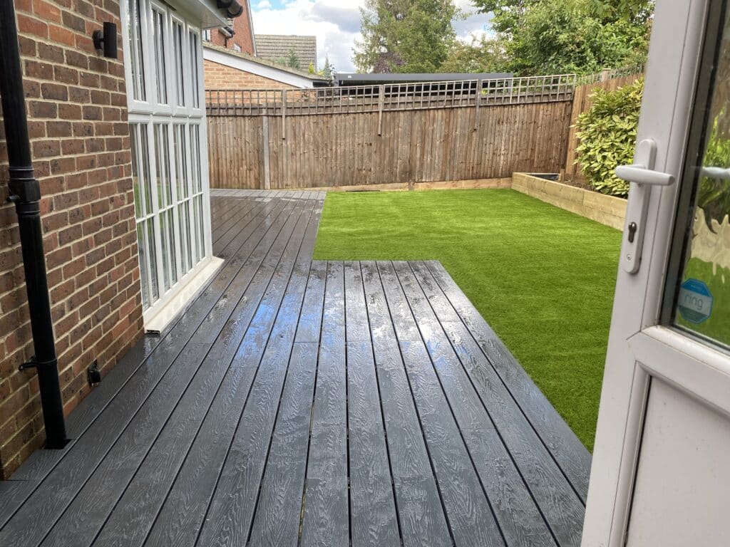 Composite decking and artificial grass Maidstone Loose