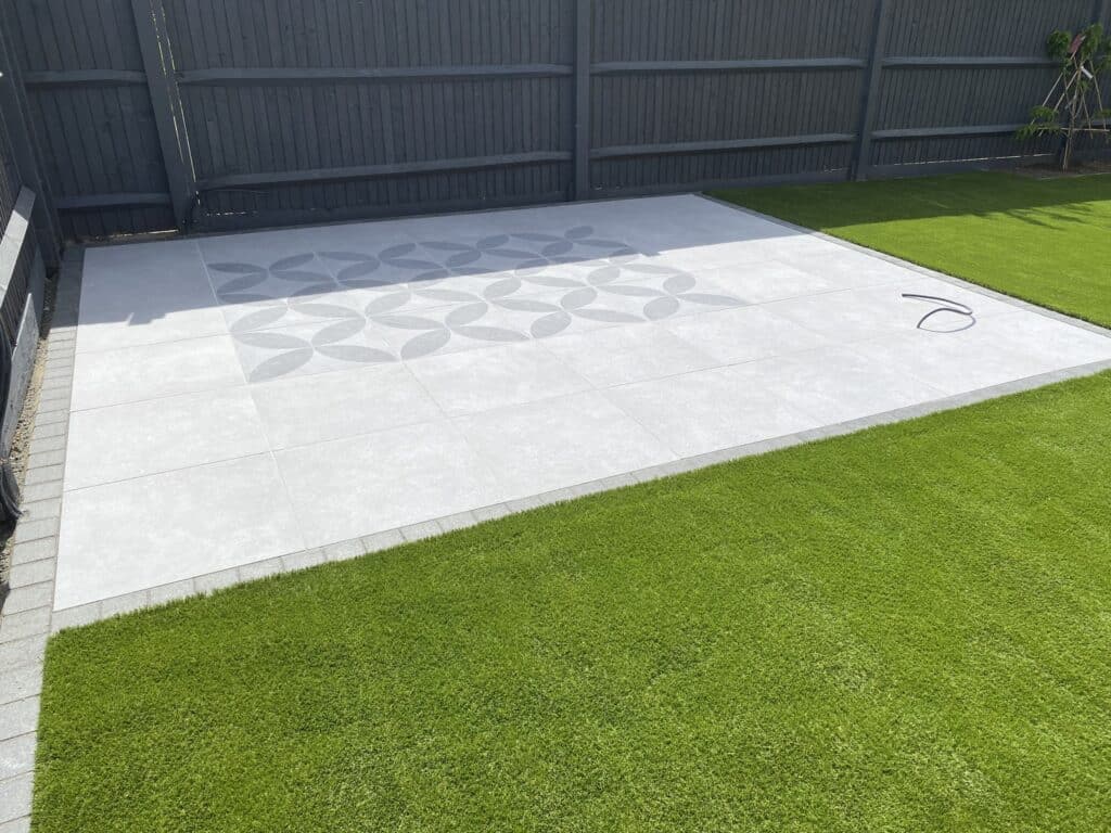 Patterned porcelain patio Bearsted